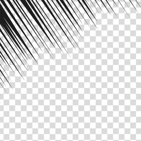 Manga comic effect on transparent background. Motion radial lines for comic book. Vector illustration of manga speed frame or exploding splashのイラスト素材