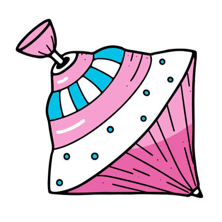 Old wheel whirlwind teetotal isolated on white backdrop.のイラスト素材