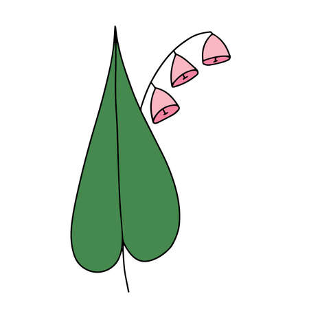 Colorful bright flower. Vector illustration in hand drawn styleのイラスト素材