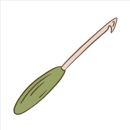 Vector illustration colored in doodle style crochet hook for knitting handworkのイラスト素材