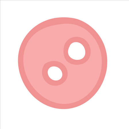Button for sewing. Fashion designer tool. Vector illustrationのイラスト素材