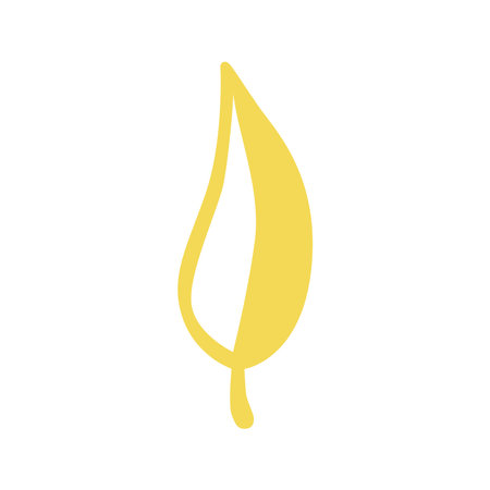 Simple vector illustration of autumn yellow leafのイラスト素材