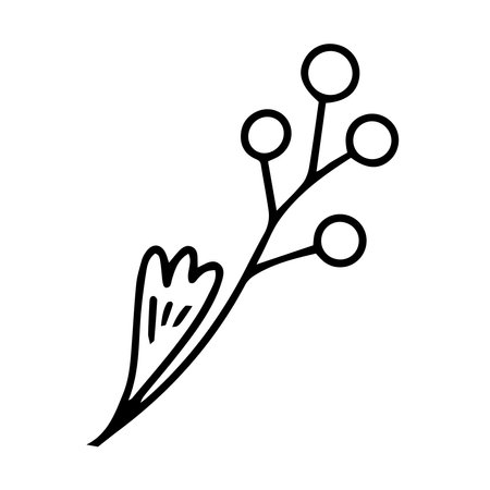 Delicate sketch of a spring flower. Vector illustration in hand drawn styleのイラスト素材
