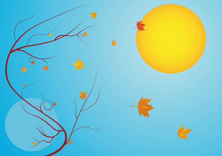  leaf fallのイラスト素材