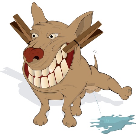 Very cheerful doggie. Cartoon のイラスト素材