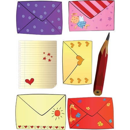 Letters Happy Valentine's day のイラスト素材