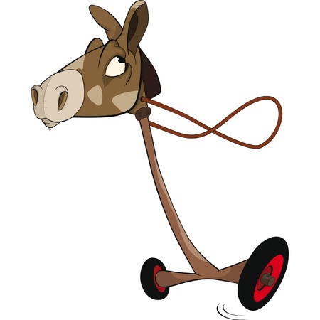 Wooden horsy. Cartoonのイラスト素材