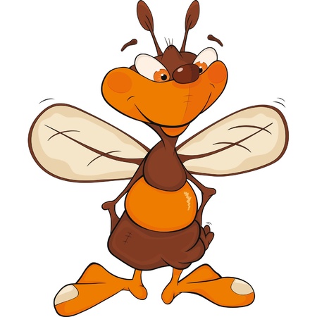 Cheerful bee. Cartoon のイラスト素材