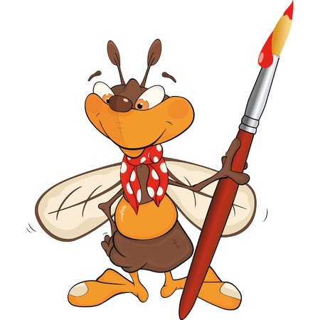 Bee the artist. Cartoon のイラスト素材