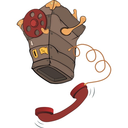 Old phone Cartoon のイラスト素材