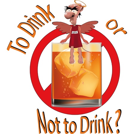 To drink or not to drink ? のイラスト素材