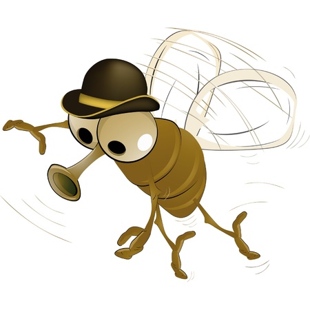Fly in a hatのイラスト素材