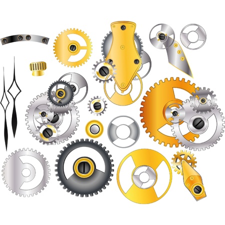 The complete set mechanisms and gears のイラスト素材