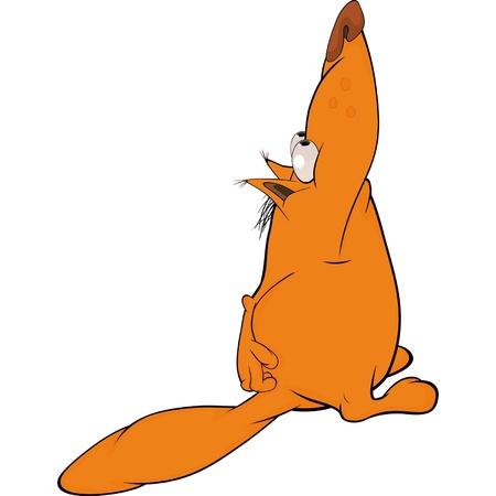 Red fox . Cartoon のイラスト素材