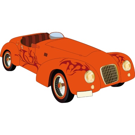 Old racing carのイラスト素材