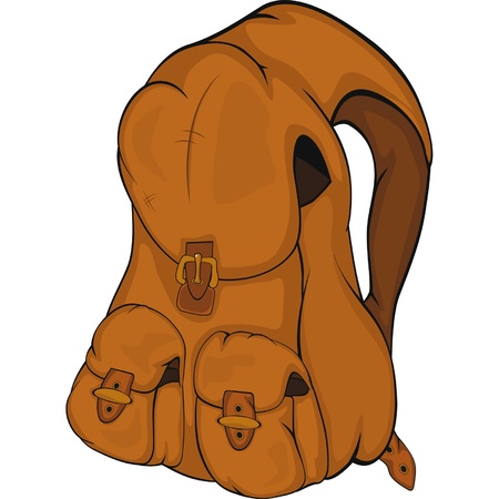 School backpack  Cartoonのイラスト素材