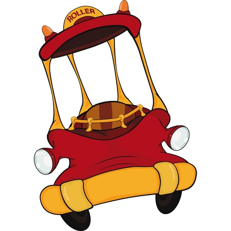 The toy red carのイラスト素材
