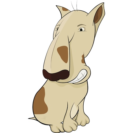 Dog Bull Terrier  Cartoonのイラスト素材