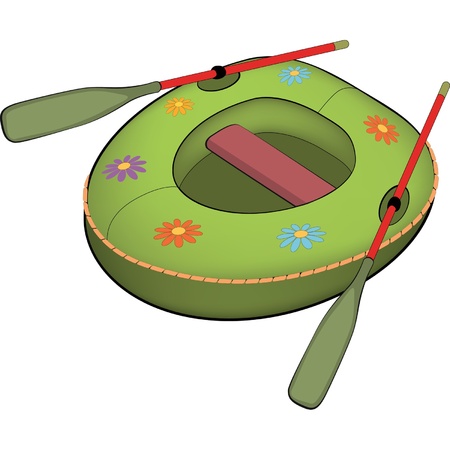 Inflatable boatのイラスト素材
