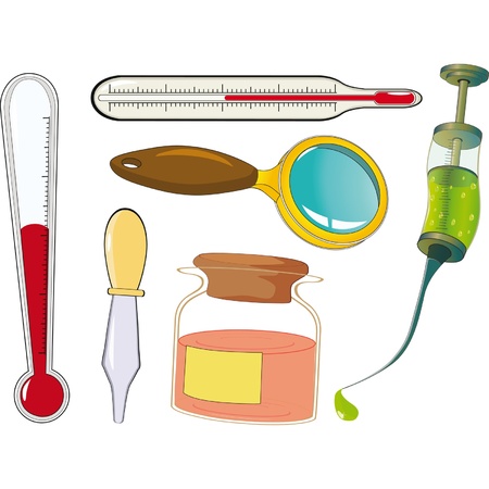 The complete set the medical tool. Medicines clip art のイラスト素材