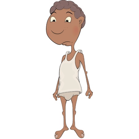 African American boy. Cartoon のイラスト素材