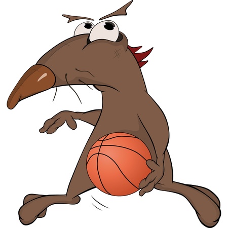 Dog the basketball player. Cartoon のイラスト素材