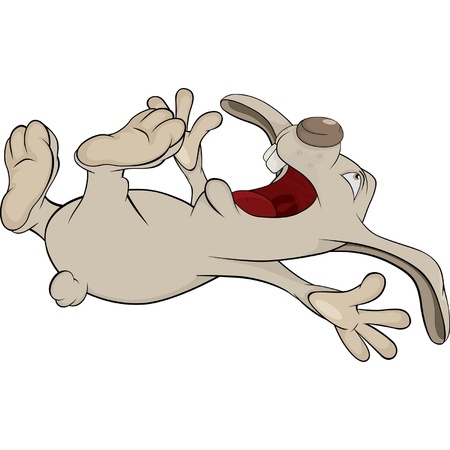 Laughing rabbitのイラスト素材