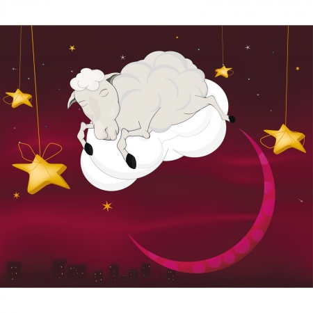 Ram on a cloud のイラスト素材