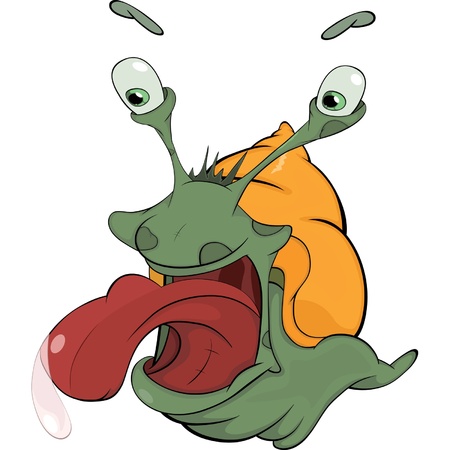 Malicious snail. The monster. Cartoon のイラスト素材