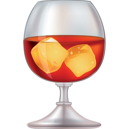 Glass from whiskeys and with ice のイラスト素材