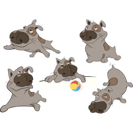 Dogs. Cartoon. Clip artのイラスト素材