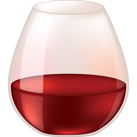 Glass with red wineのイラスト素材