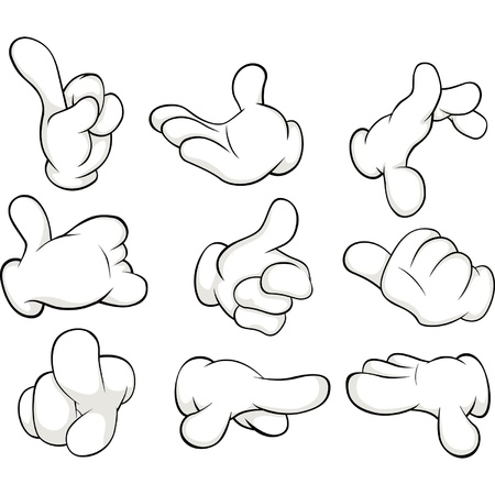 Hands in glovesのイラスト素材