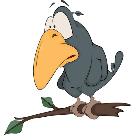 Raven from a fairy tale. сartoonのイラスト素材