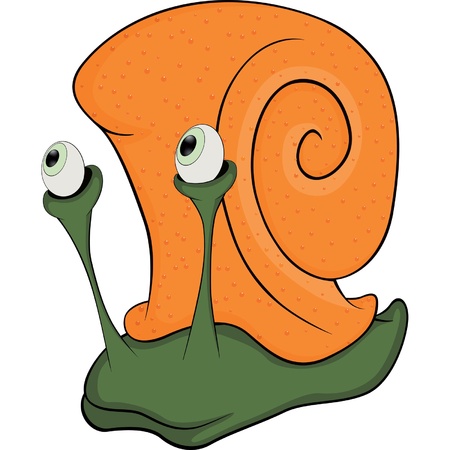 Malicious snail. The monster. Cartoonのイラスト素材