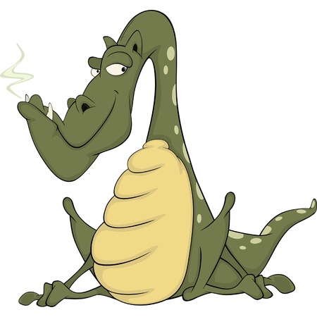 Green dragon  Cartoonのイラスト素材