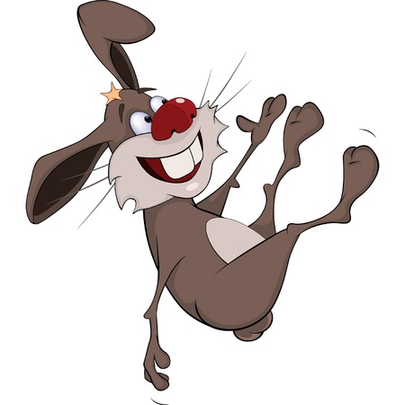 Cheerful hare Rabbit Cartoonのイラスト素材
