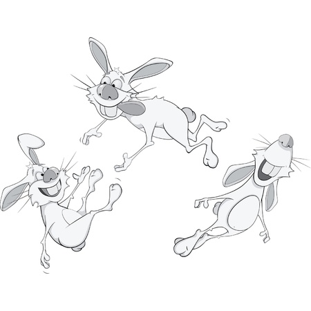 Rabbits cartoonのイラスト素材