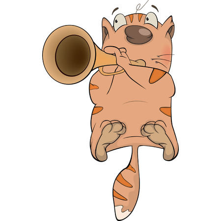 Cat the trumpeterのイラスト素材