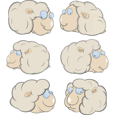 Sheep clouds cartoon のイラスト素材