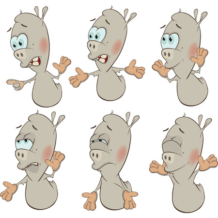 Set of aliens cartoon のイラスト素材