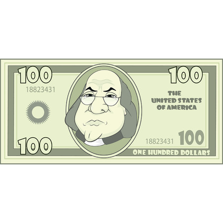 cartoon American dollar のイラスト素材