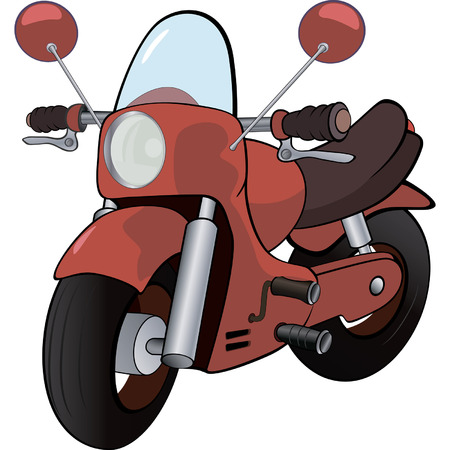 Vector cartoon motorcycleのイラスト素材