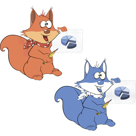 squirrel  cartoonのイラスト素材