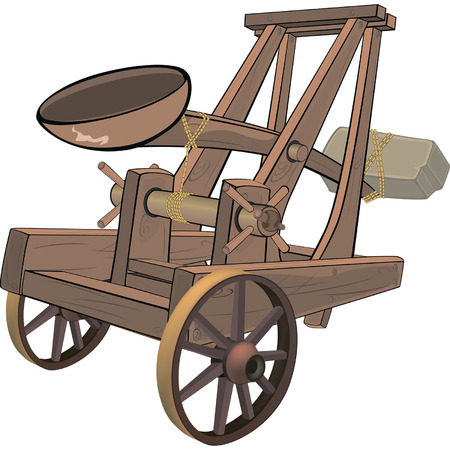 A video game object:catapultのイラスト素材