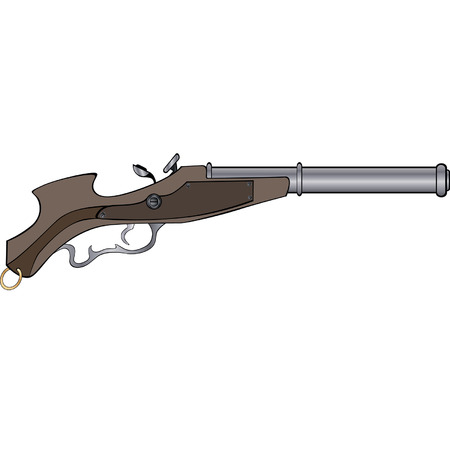 a historical pistolのイラスト素材