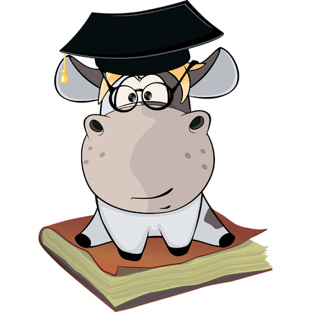 A little cow. Cartoonのイラスト素材
