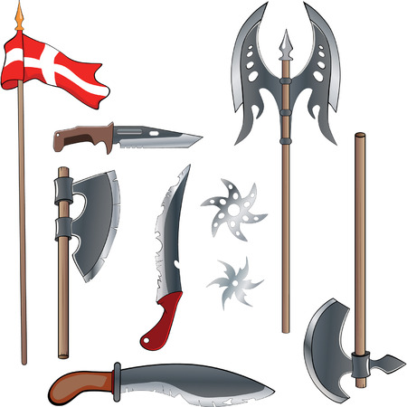 A military weapon set for a computer gameのイラスト素材
