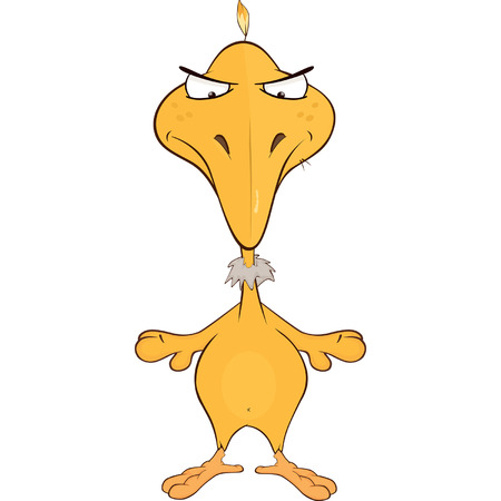 Yellow bird cartoonのイラスト素材
