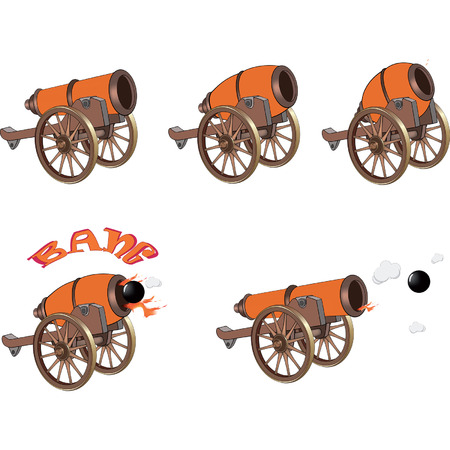 cannons for you design and computer gameのイラスト素材